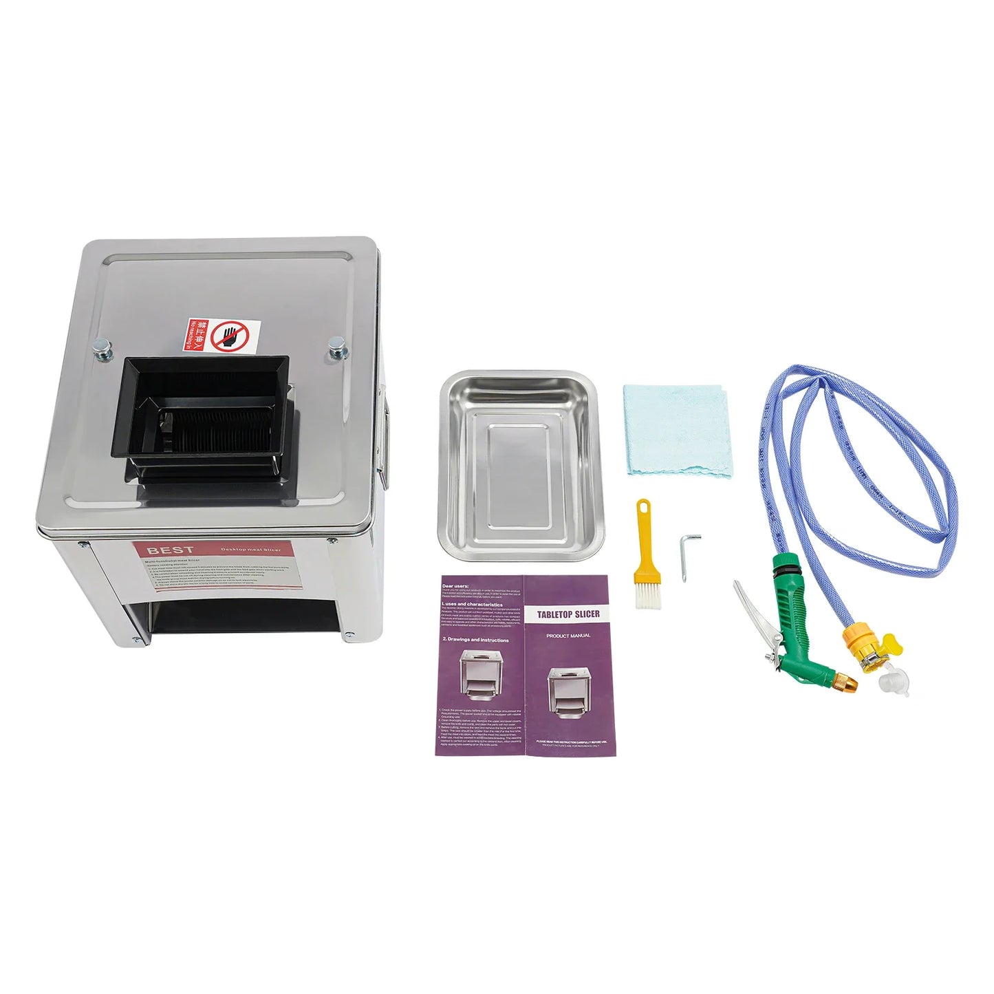 850W Electric Meat Cutter Stainless Steel Slicer US 110V