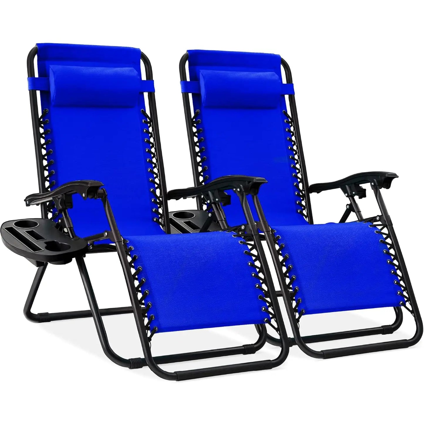 Set Of 2 Adjustable Zero Gravity Lounge Chairs Sage Green