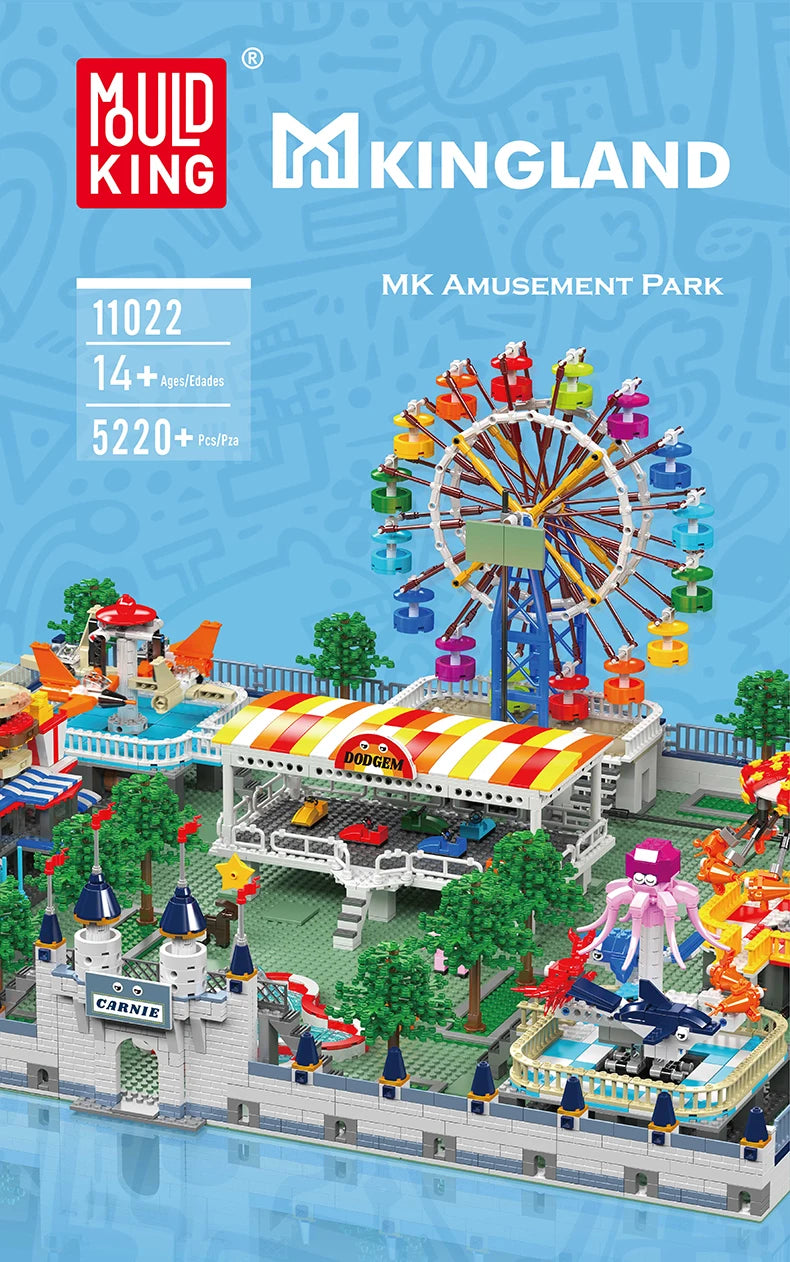 5220 Pieces Amusement Park Building Blocks Ferris Wheel Carousel Modular Set