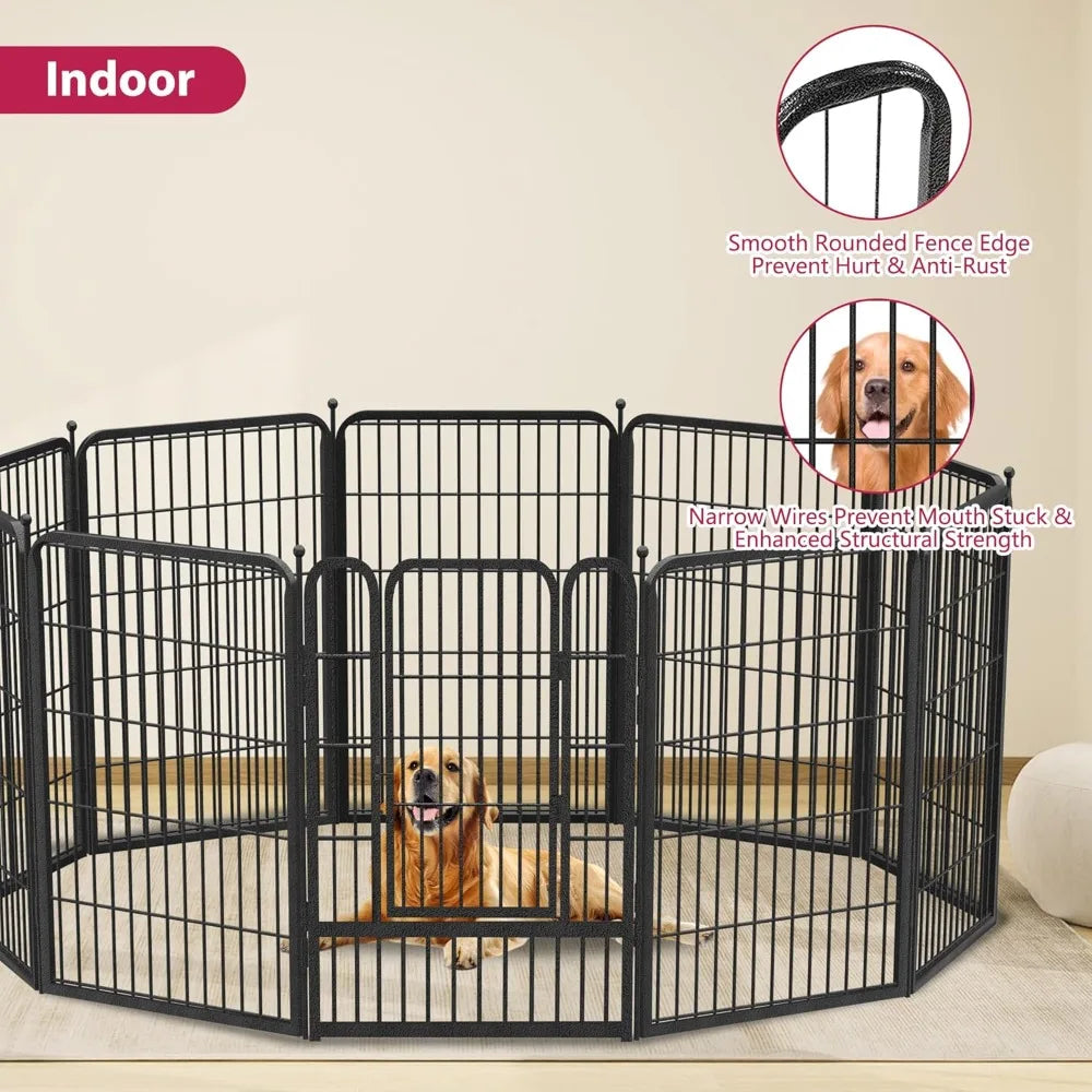 Dog Playpen 30 Panels Portable Pet Fence Outdoor Yard Indoor Use Medium Small