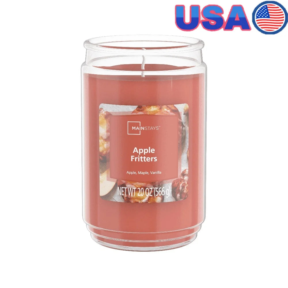 Apple Fritters Scented Candle 20oz Glass Jar Aromatherapy Home Fragrance