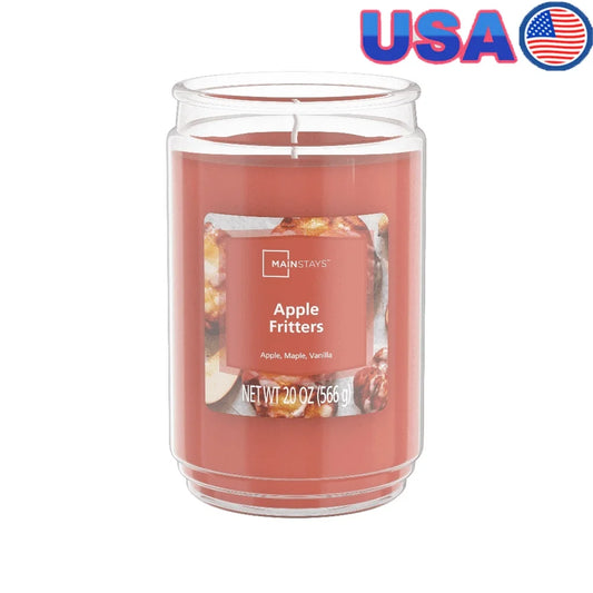 Apple Fritters Scented Candle 20oz Glass Jar Aromatherapy Home Fragrance
