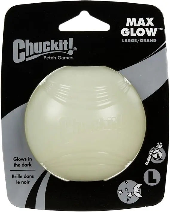 Chuckit Max Glow Ball Dog Toy For Nighttime Play Fun