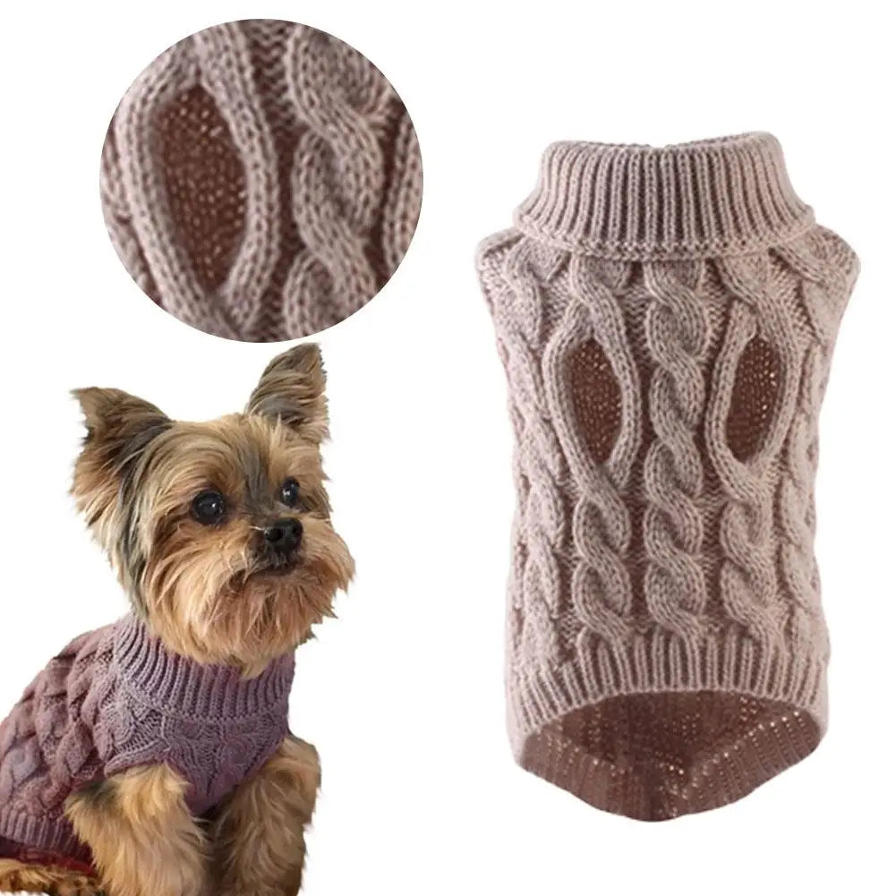 Cotton Knit Dog Sweater for Small Dogs Autumn Winter Warm Clothing Wholesale