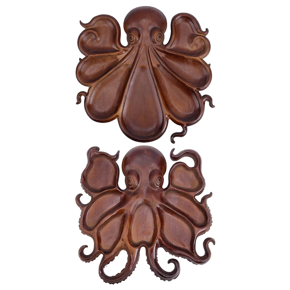 Octopus Charcuterie Platter Wood Serving Tray For Home Use