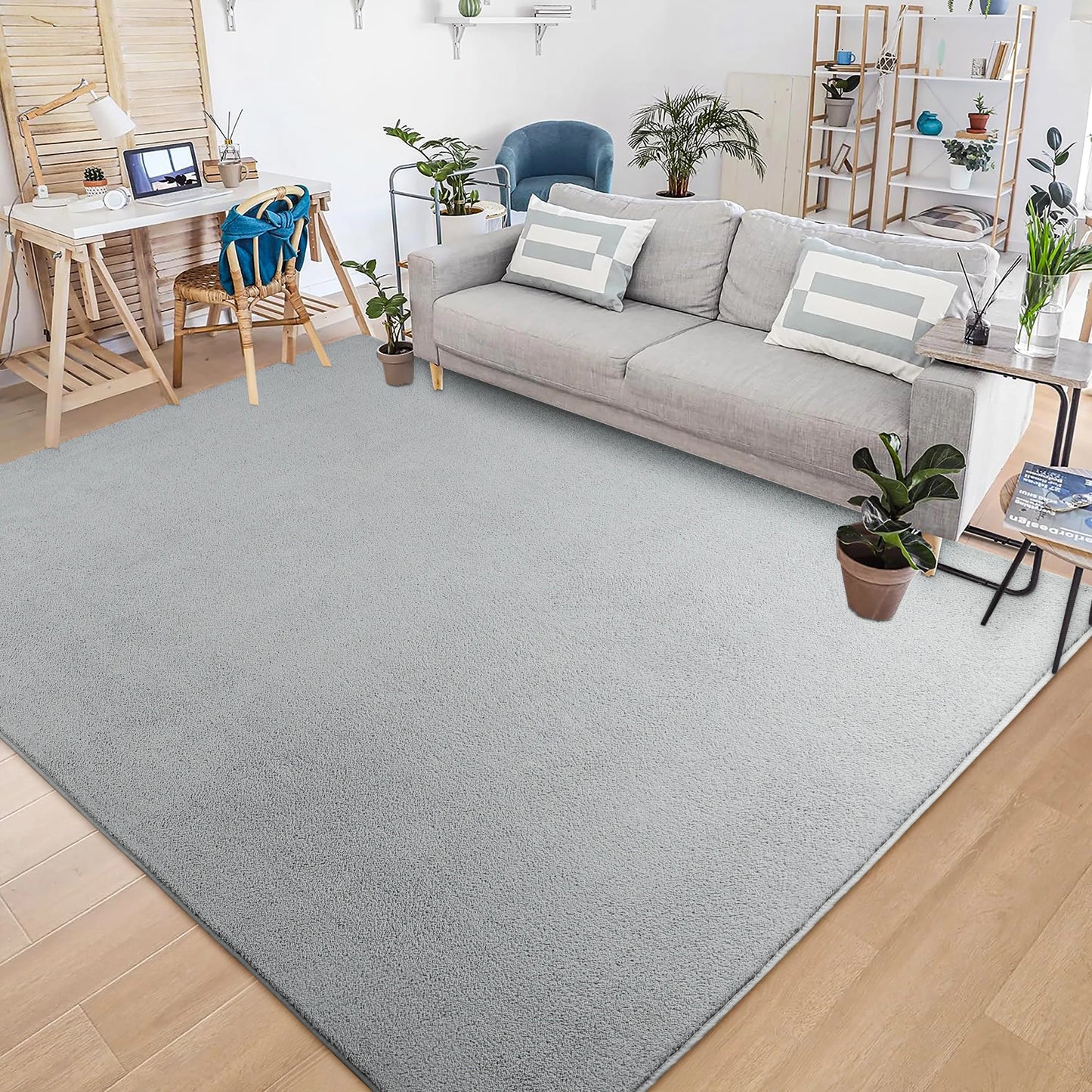 Black Rugs Living Room Carpet Nonslip Bedside Rugs Large Soft Floor Rug Children Game Mat Rectangular Home Decoration