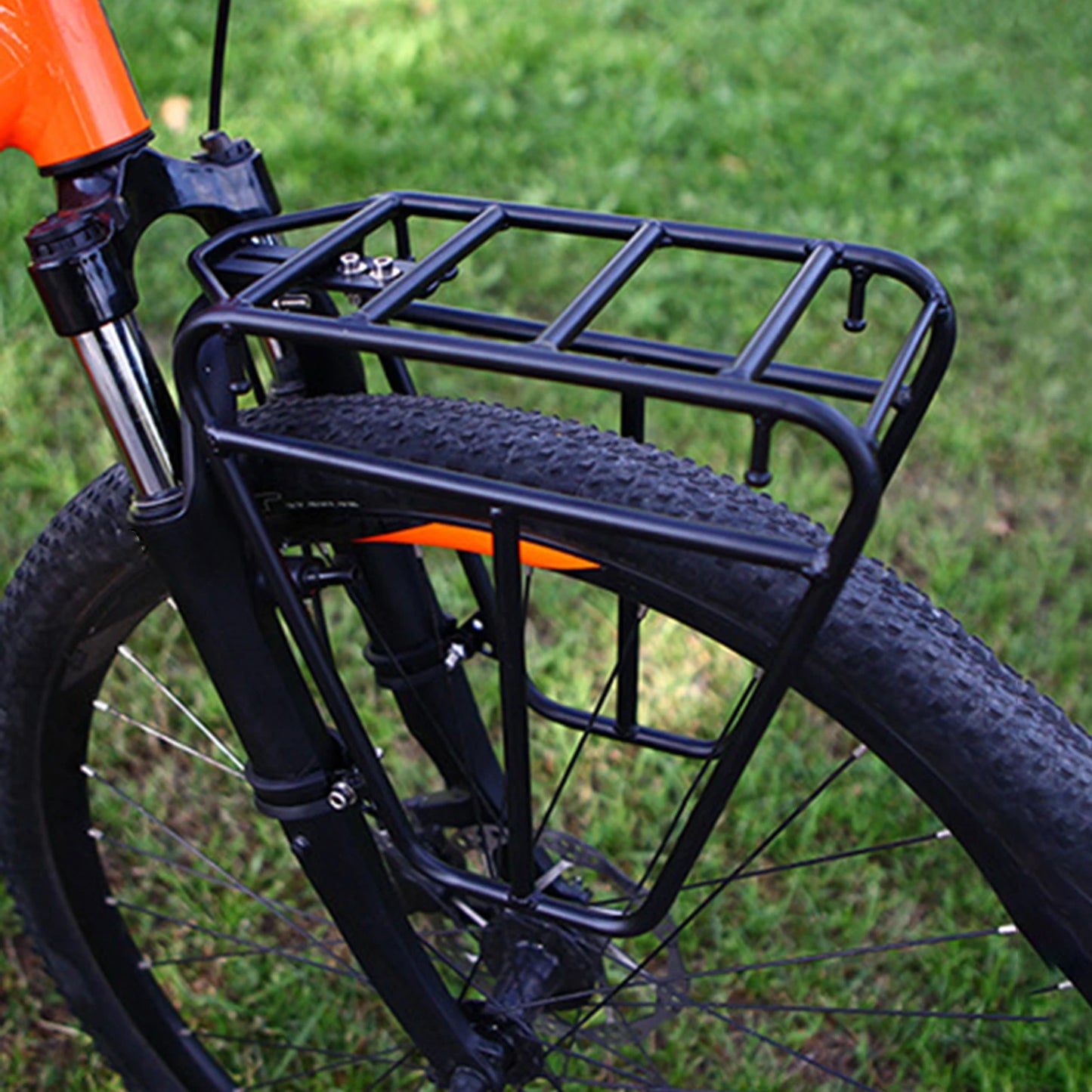 Steel Bike Front Cargo Rack Adjustable MTB Luggage Bracket