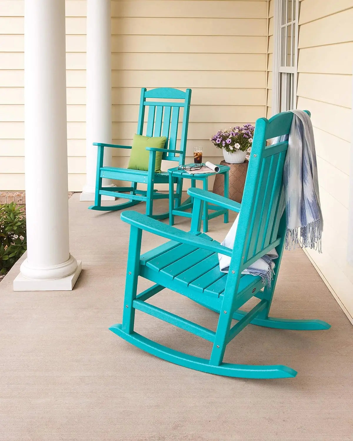 Presidential Outdoor Bamboo Rocking Chair European Style Garden
