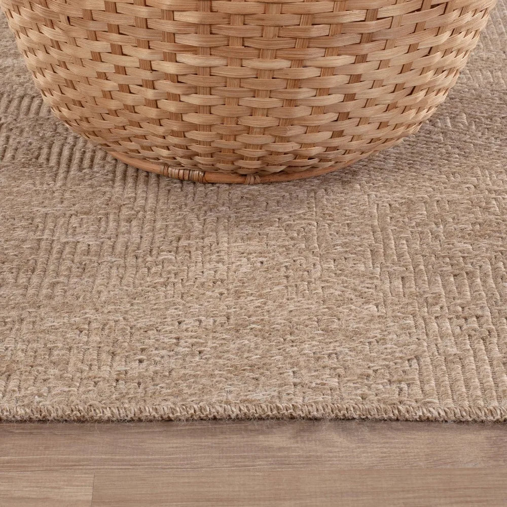 Natural Large Outdoor Area Rug for Living Dining Room Patio Office Stain Resistant Non Shedding 9 X 12 Geometric Fleece Carpet