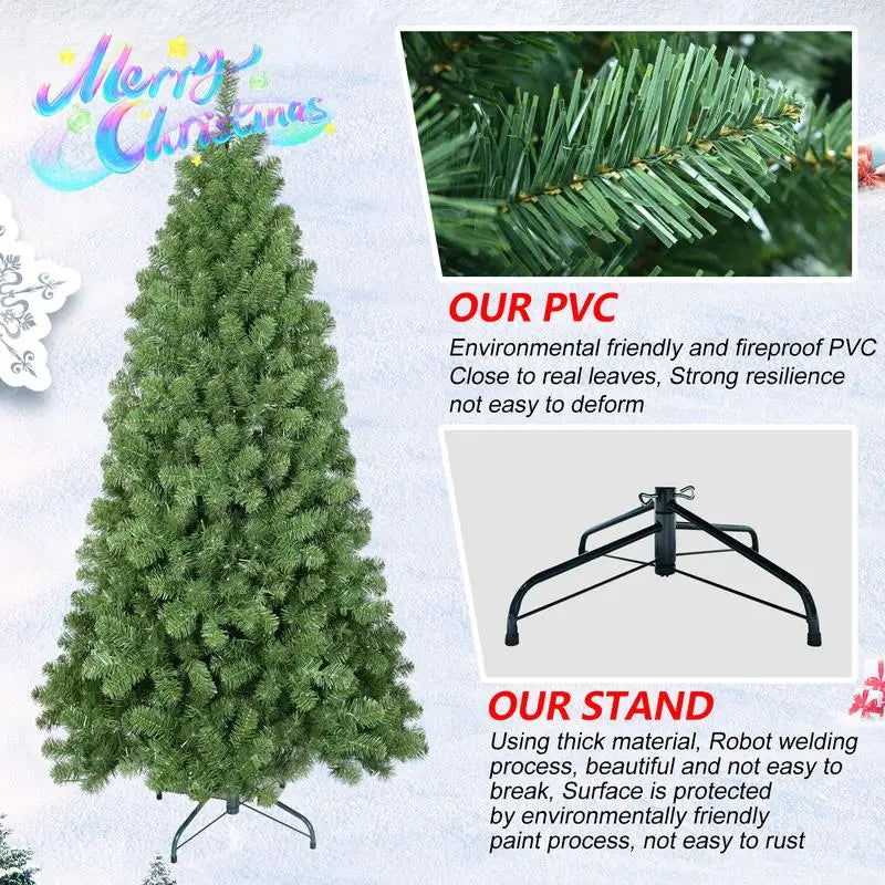 7ft Hinged Christmas Tree With Memory Wire 1064 Tips