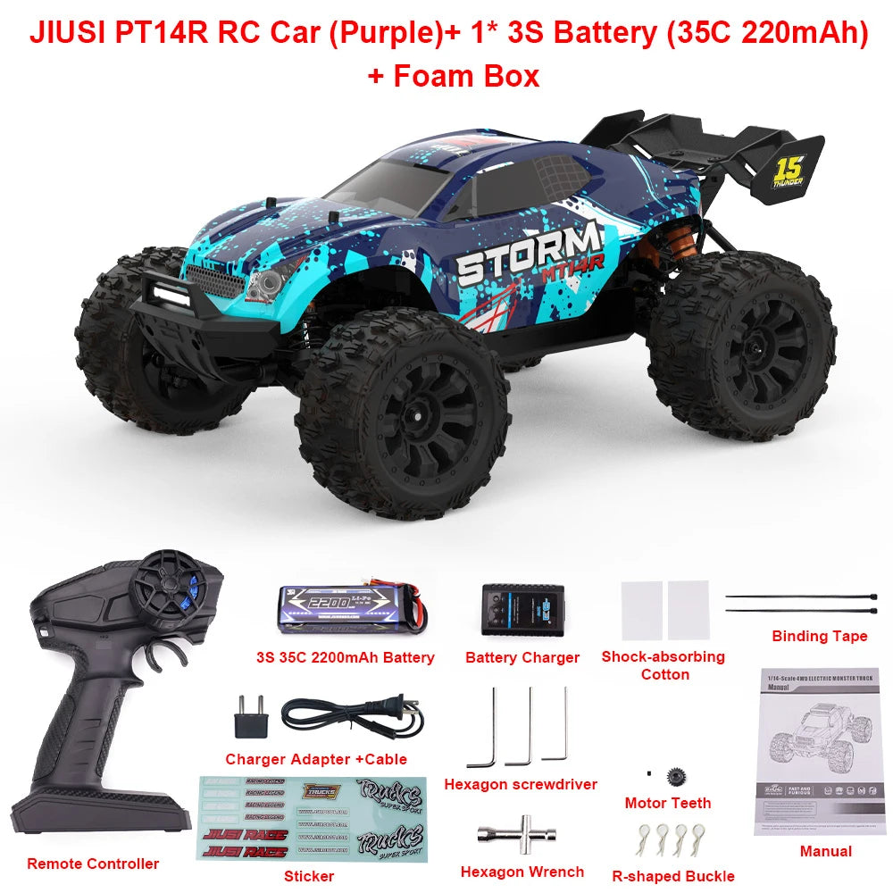 Jiusi PT14R MT14R One Fourteenth RC Car 4WD Brushless Truck