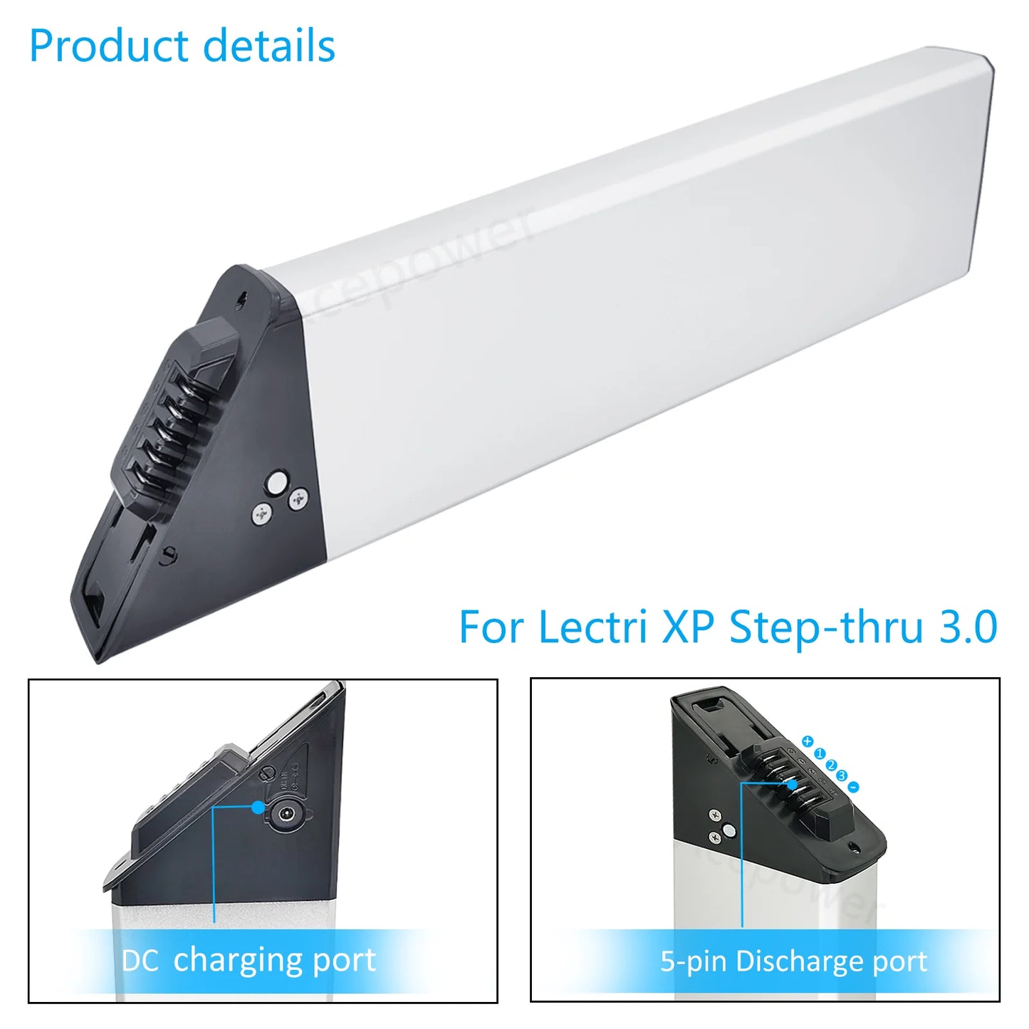 Lectri XP Step Thru Ebike Battery 48V 10.4Ah 12.8Ah 14Ah