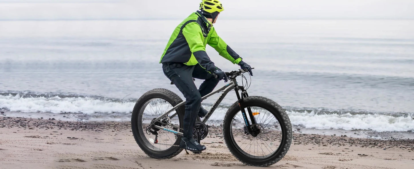 Ecarpat 26 Inch Fat Tire Mountain Bike With 21 Speed Steel Frame Disc Brake