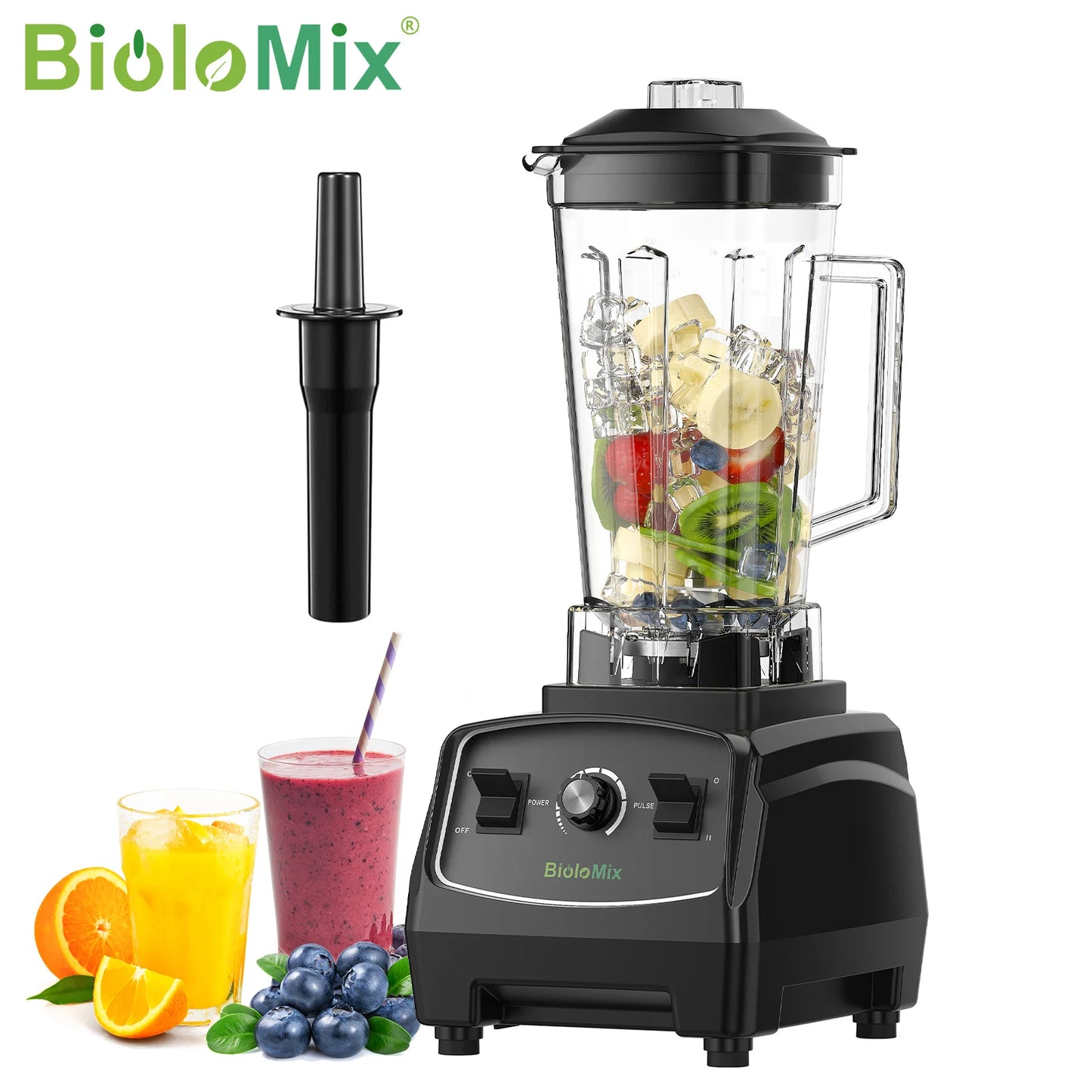 BPA Free 2200W Heavy Duty Commercial Grade Blender Mixer Juicer High Power Food Processor Ice Smoothie Bar Fruit Blender