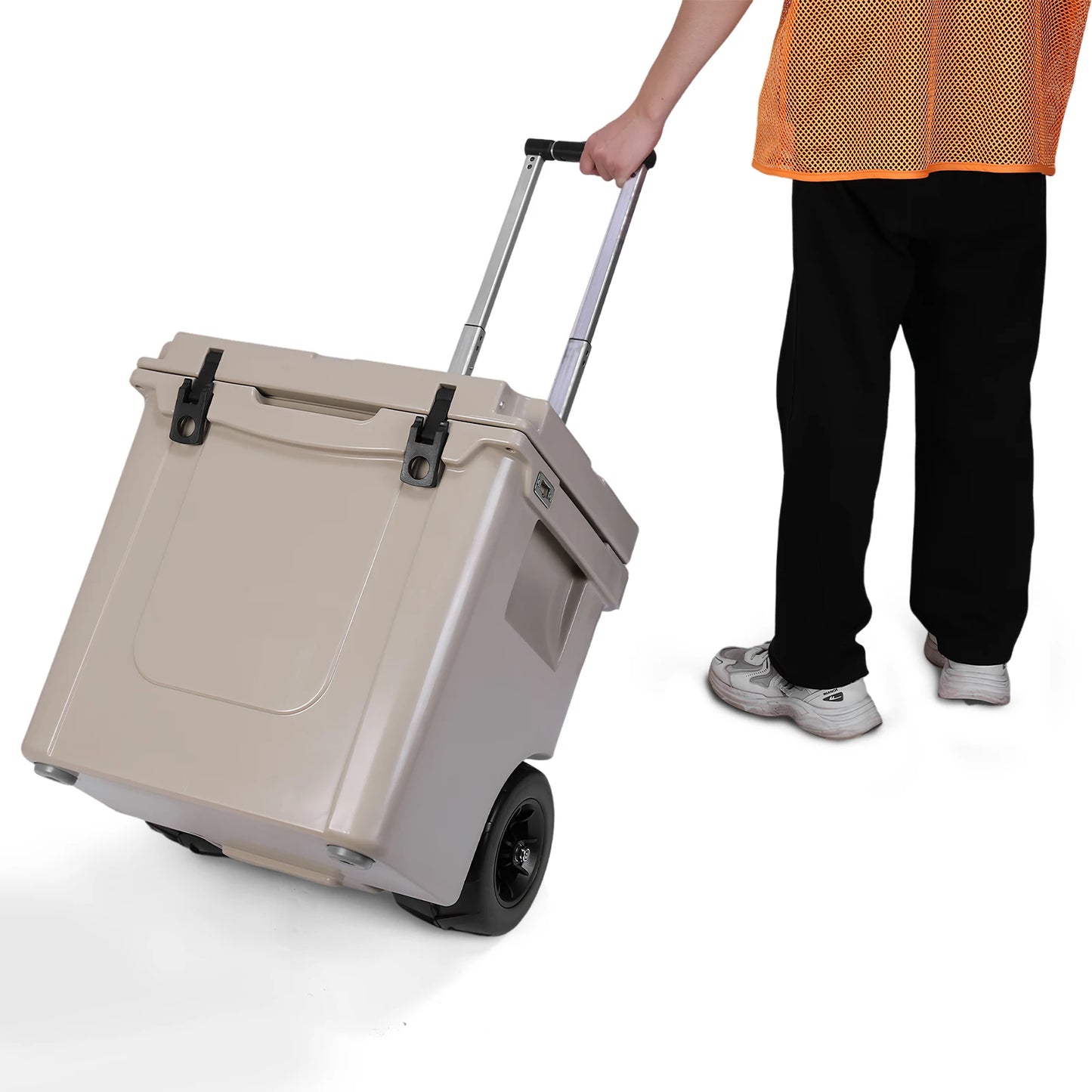 5L Insulated Hard Cooler With Wheels Rotomolded Leak Proof Latches For Beach