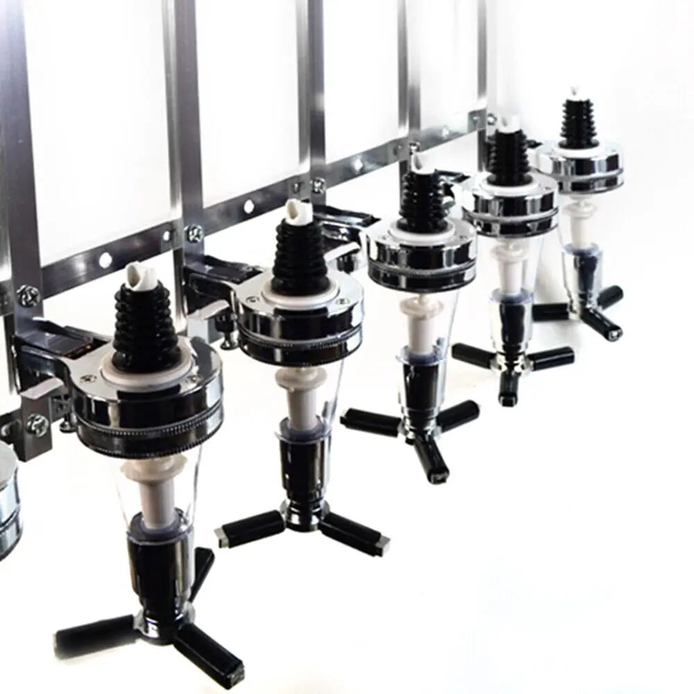 Six Bottle Wall Mounted Liquor Dispenser For Bar Wine Home