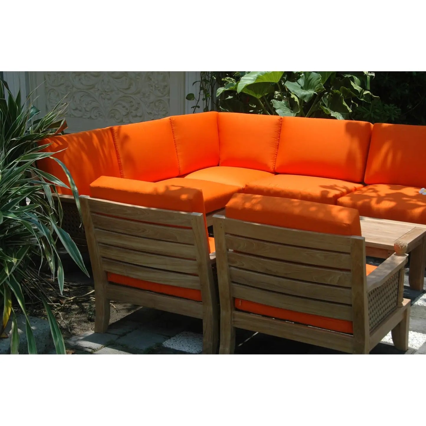8 Piece Modular Outdoor Patio Conversation Furniture Set Rattan