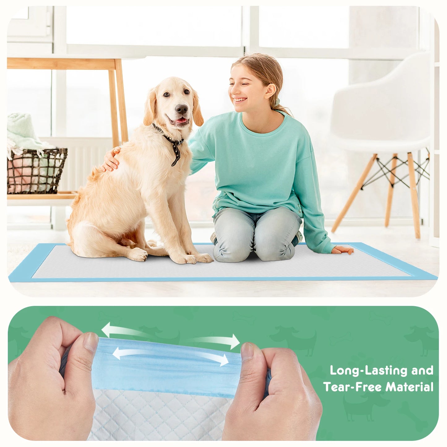 JHK 150 Count 22x22 Underpads Super Absorbent Leakproof Pee Pads for Dogs
