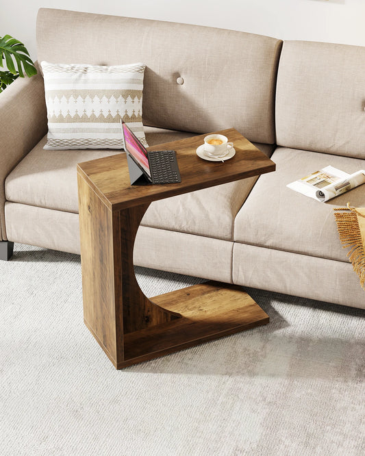 Tribesigns C Shaped End Table For Sofa Living Room Bedroom