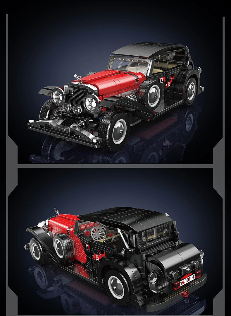 Mould King 10114 Vintage Car Building Block Set For Kids Christmas Gift