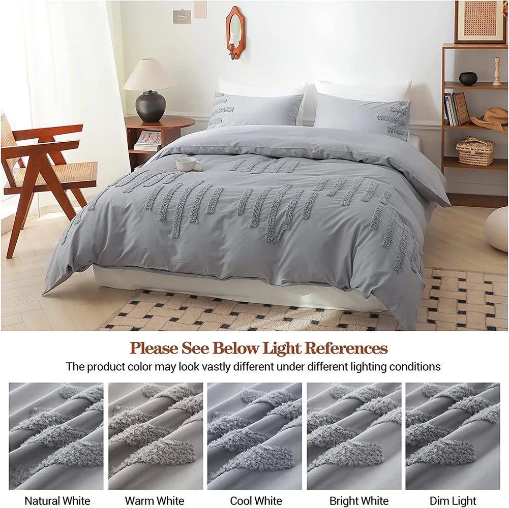 Opulence 100 Cotton Bedding Three Piece Duvet Cover Shams