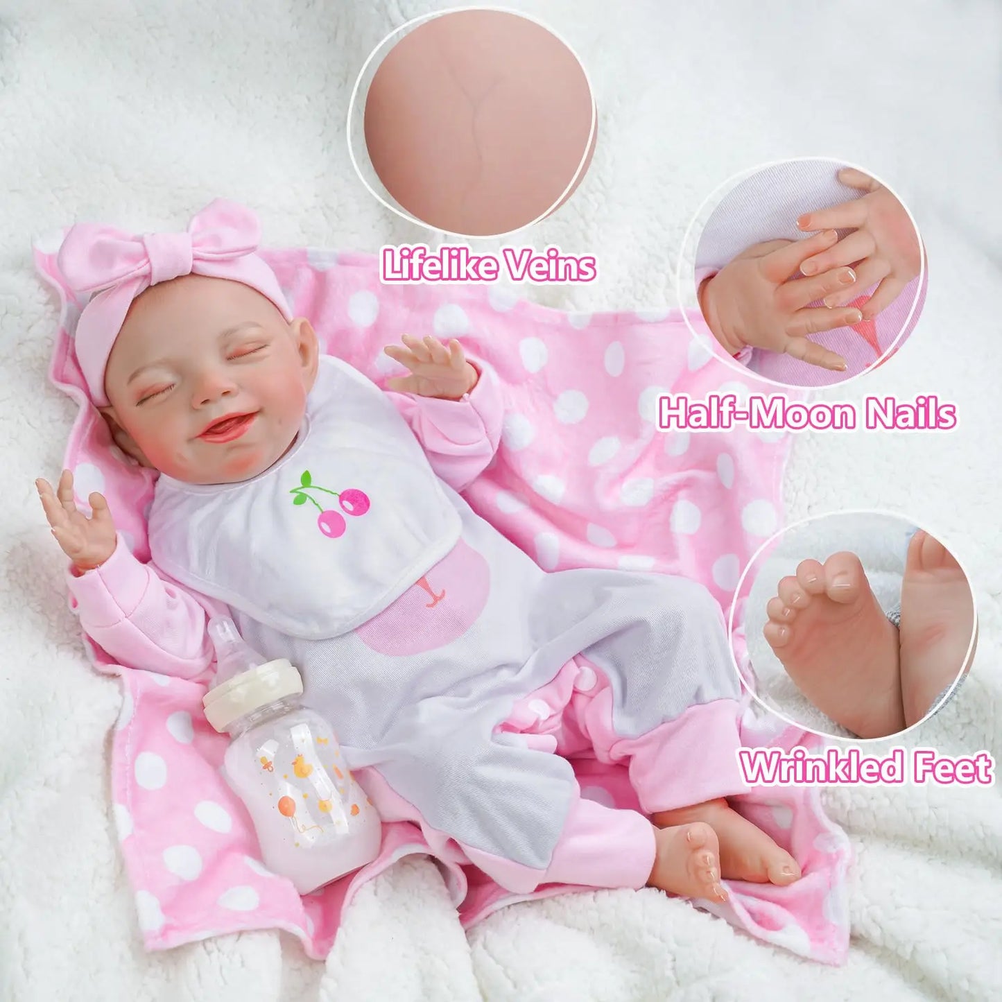 Babeside Lifelike Reborn Baby Doll 20 Inch Full Body Vinyl