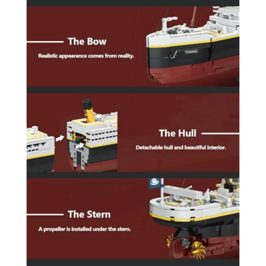 Titanic Model Building Blocks Set 2022 Pieces Compatible With Major Brands