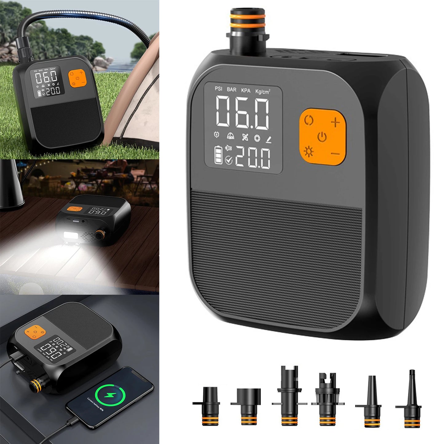 SUP Electric Air Pump 25 PSI Portable Inflatable Stand Up Paddle Board Pump