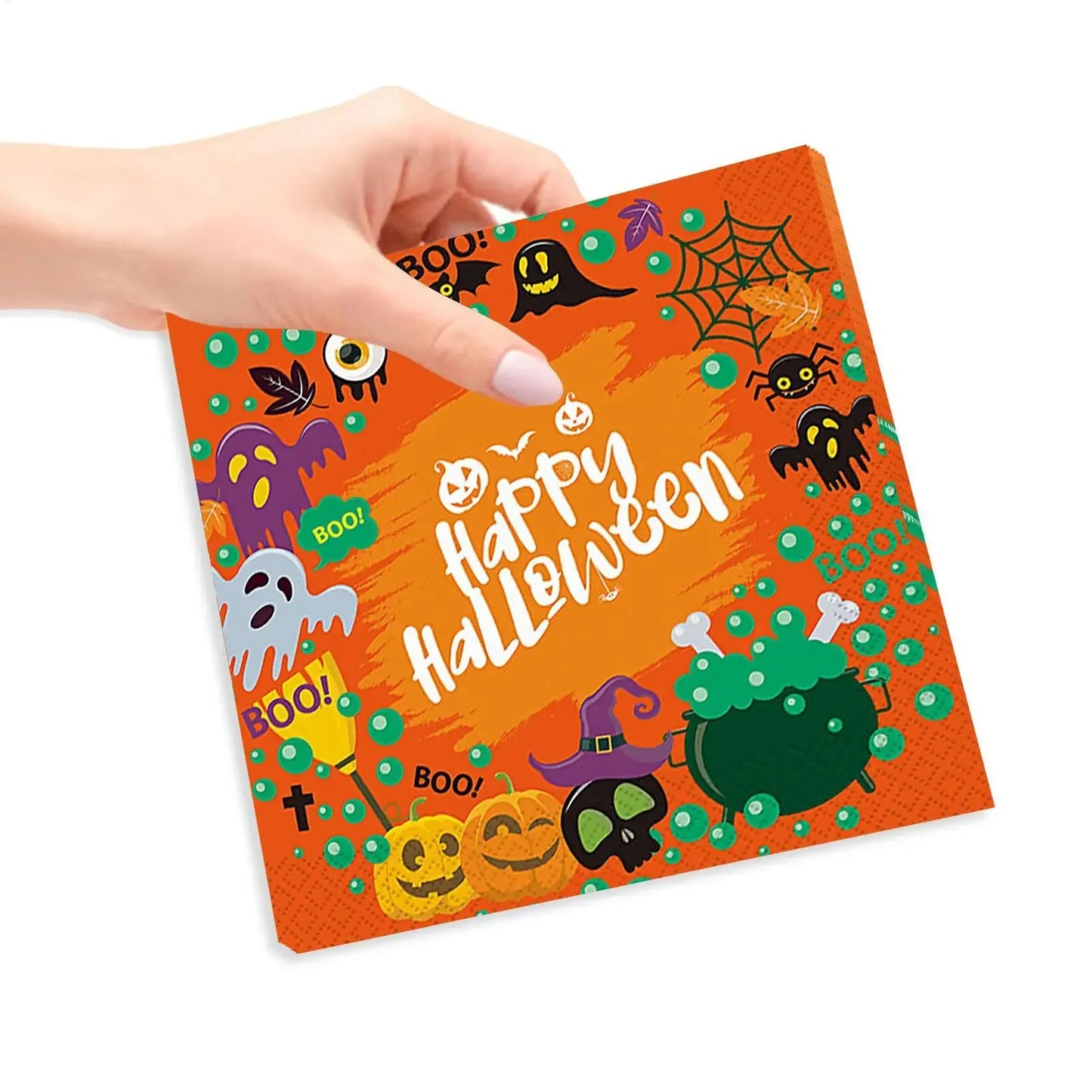 Halloween Paper Napkins 20 Sheets Ghost Skull Design