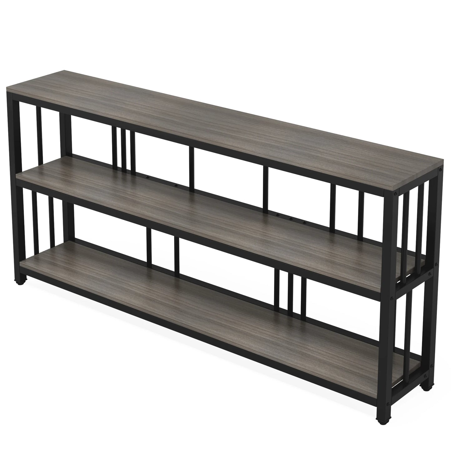 Tribesigns Long Console Sofa Table 70.89 Inch 3 Tier Rustic