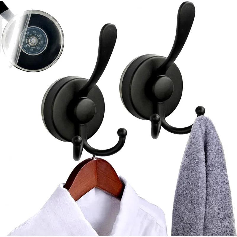 Suction Cup Adhesive Coat Hooks Glass Door Shower Bathroom