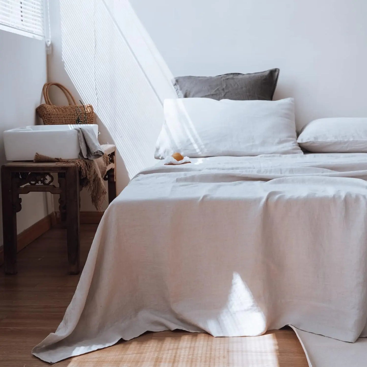 Simple Opulence 3 4 Piece Bed Linen Sheet Set French Flax