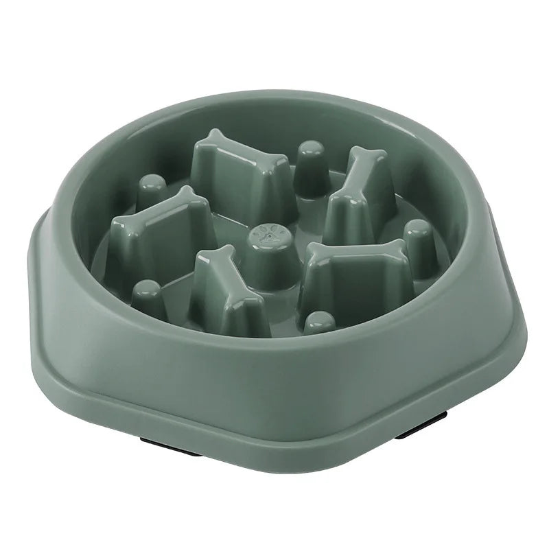 Pet Slow Feeder Bowl For Small Dogs Anti Choking PP Plastic Dish