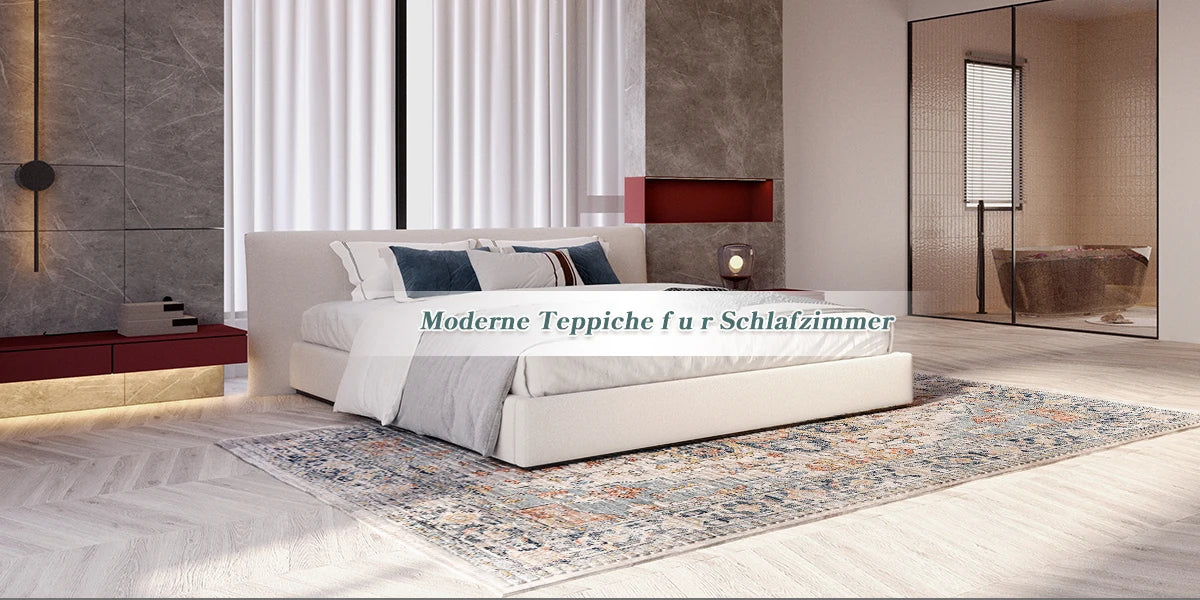 Orhopui Vintage Boho Design Washable Area Rugs Non Slip Rugs for Living Room Bedroom Traditional Woven Rugs Stain Resistant