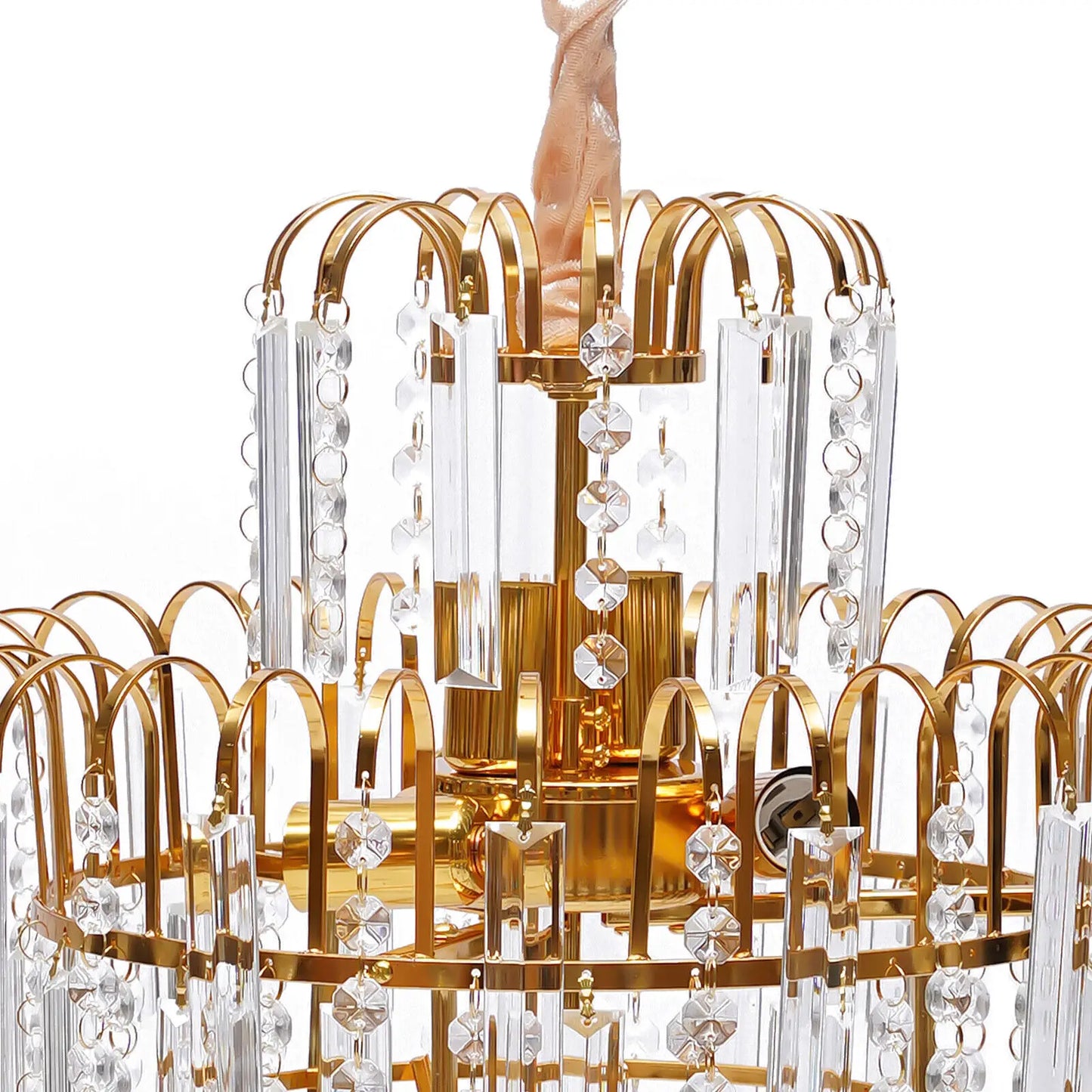 Luxury Crystal Chandelier Modern Ceiling Light Pendant Fixture E14 Elegant Lamp Decor