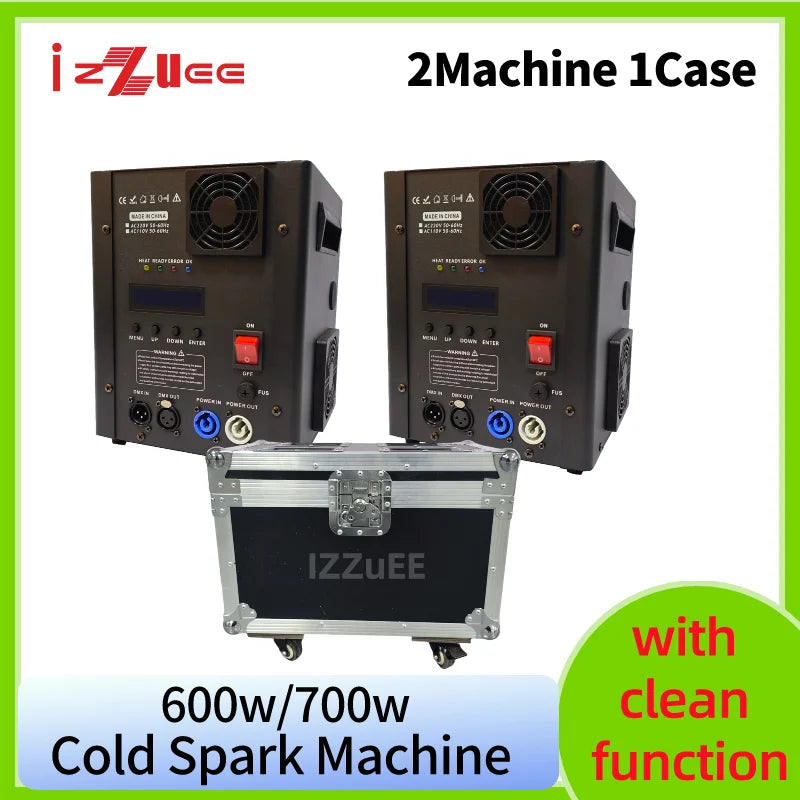 2Pcs 700W Cold Spark Machine With Flycase Sparkular Wedding