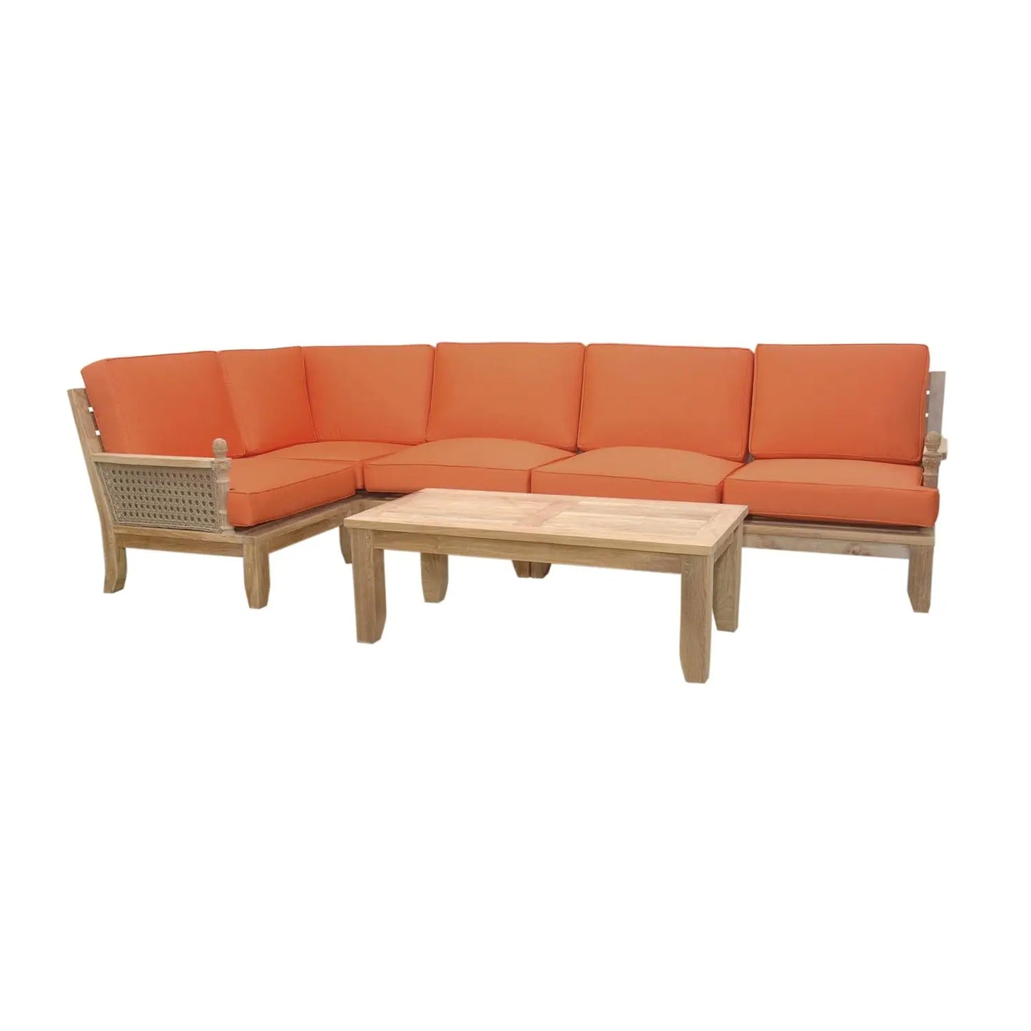 8 Piece Modular Outdoor Patio Conversation Furniture Set Rattan