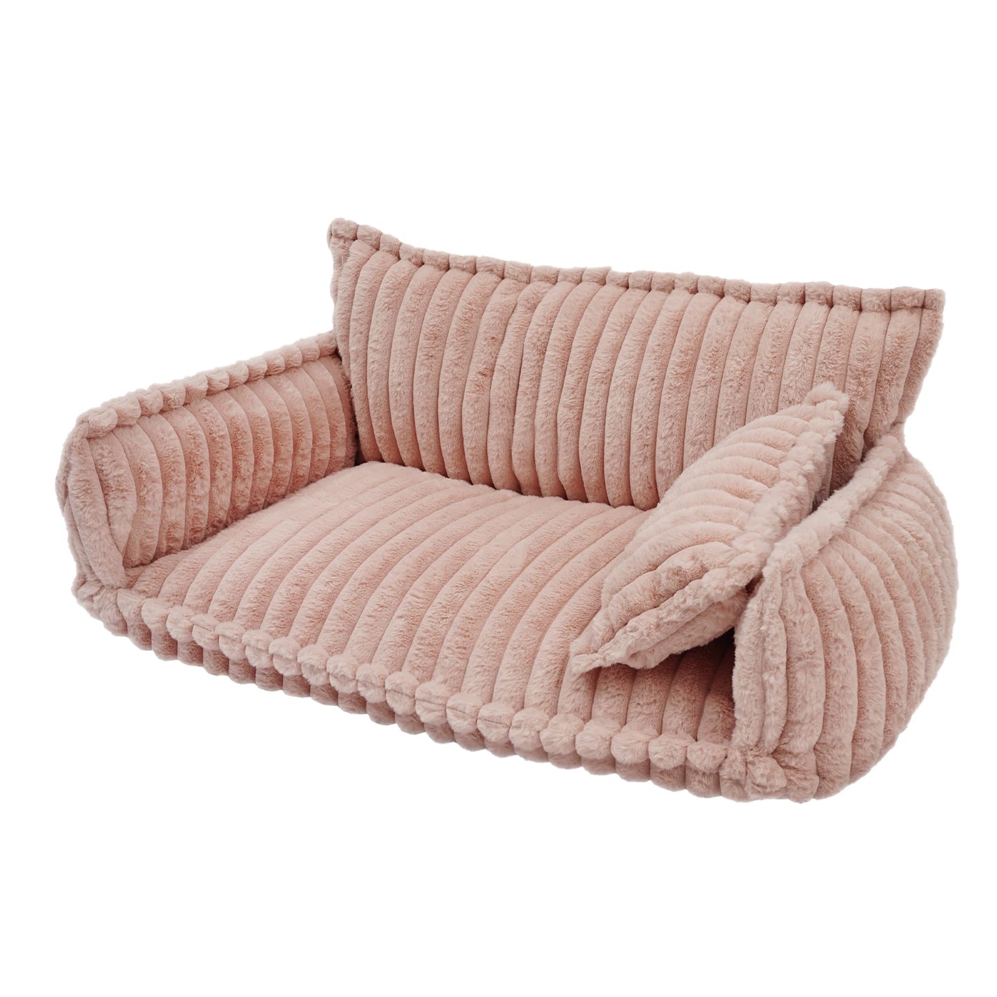Pet Couch With Removable Washable Cover Calming Plush Bed For Cats And Dogs