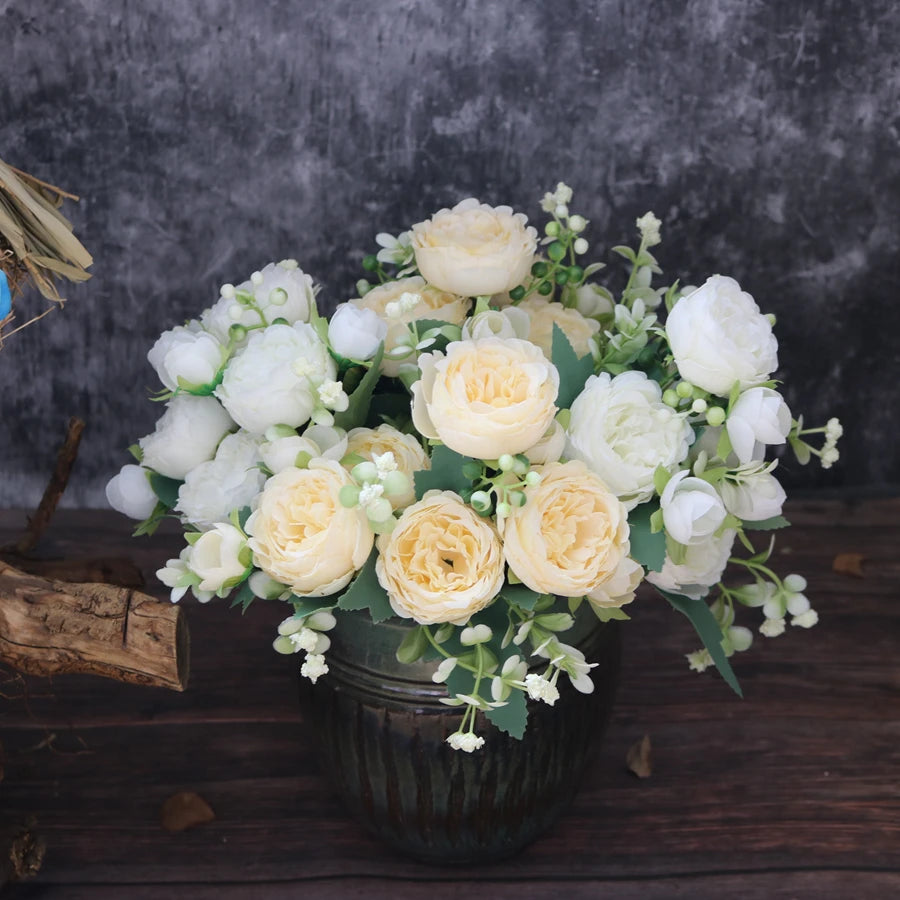 Artificial Rose And Peony Flowers Set One To Three Pcs High Quality Wedding Arch