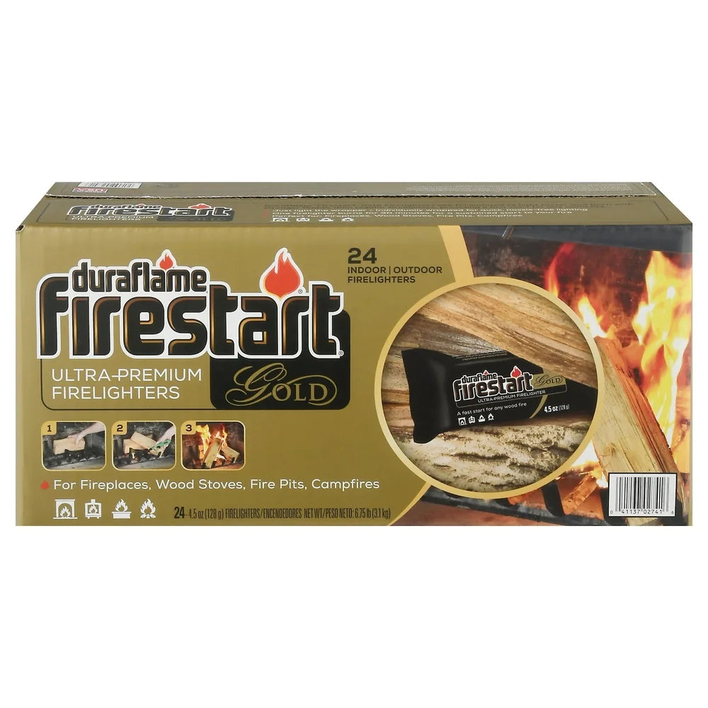 Ultra Premium Fire Starters 24 Pack 4.5oz Quick Lighting