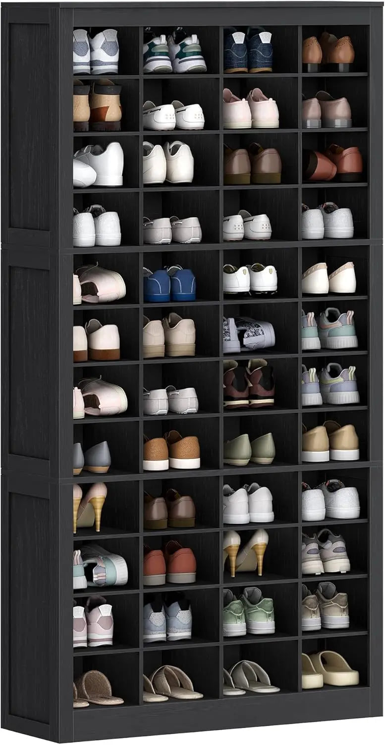 48 Pair 12 Tier Freestanding Shoe Storage Cabinet Vertical Organizer