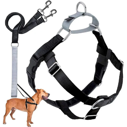 Freedom No Pull Adjustable Dog Harness and Leash Set For Small Medium Large