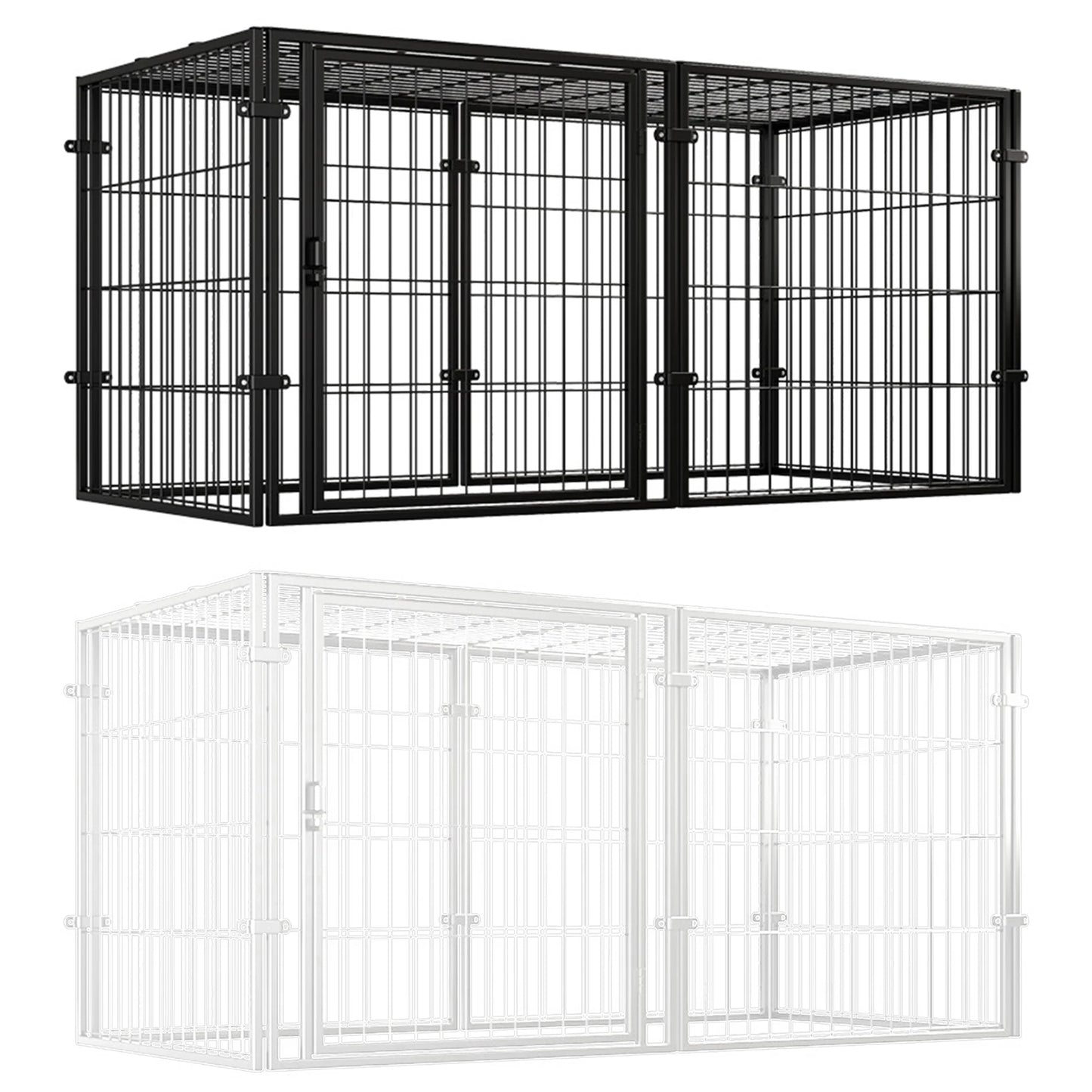 47 Inch Portable Pet Playpen 4 Panel Iron Wire Kennel For Dogs And Cats Outdoor