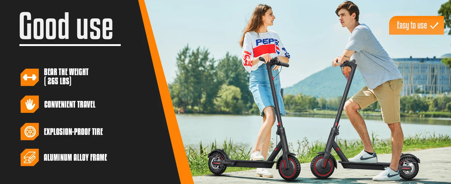 Foldable 350W Electric Scooter 30kmh Explosion Proof Tires