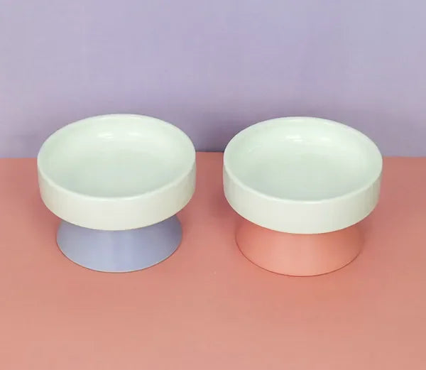 Wooden Elevated Pet Feeder Tower Style Raised Bowl For Cats And Dogs