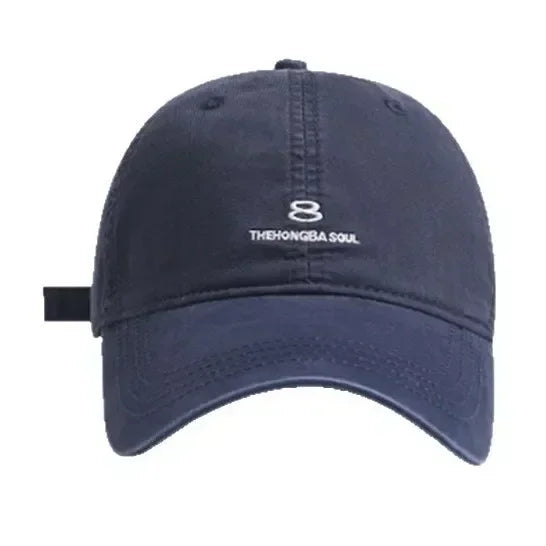 American Street Style Letter Embroidered Baseball Cap Unisex Washed Cotton Hat