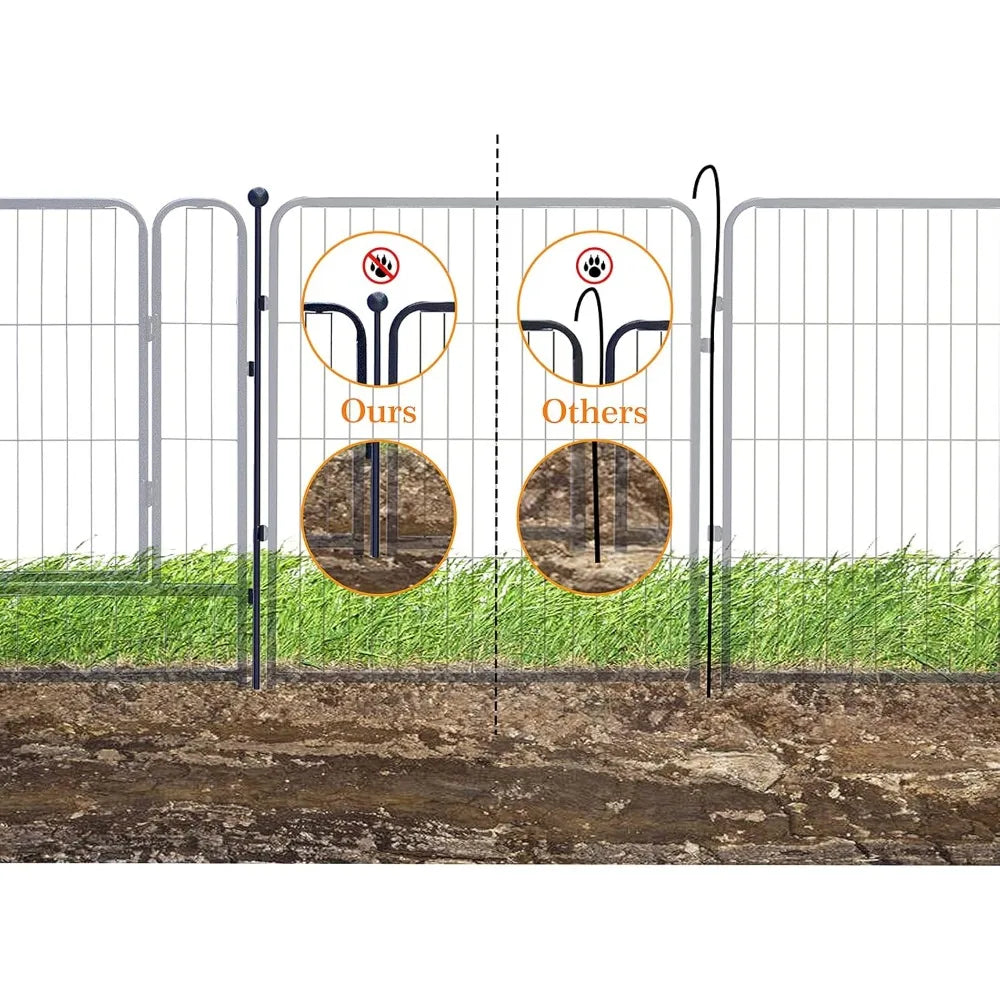 Heavy Duty Folding Dog Playpen Indoor Outdoor Anti Rust Portable With Door Large