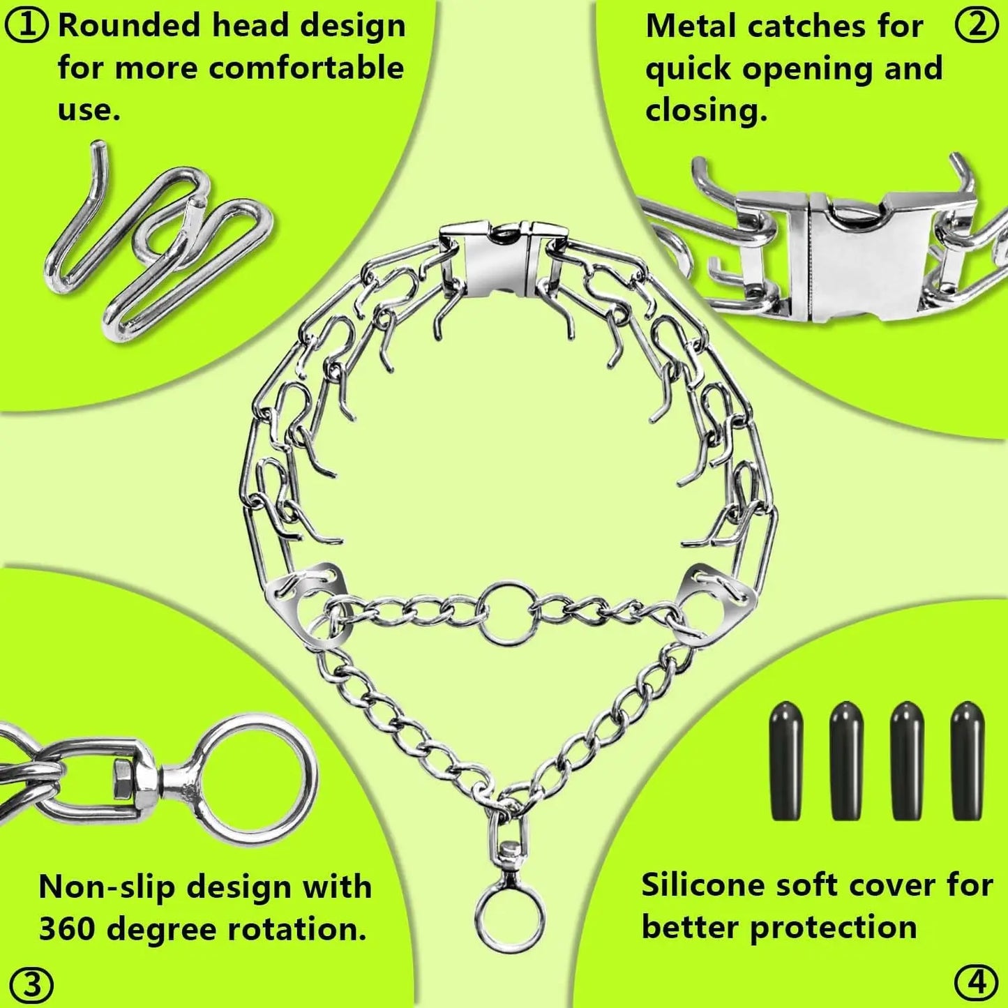 XMSJ Dog Training Collar With Quick Release Buckle And Swivel Ring Small Plastic