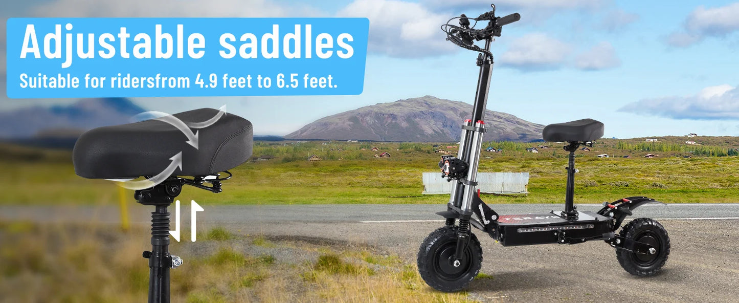 6000W High Power Off Road Foldable Scooter 60V 38Ah