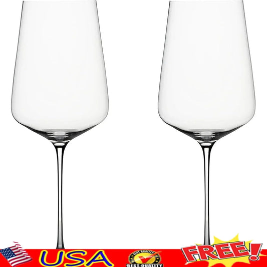Universal Hand Blown Crystal Wine Glasses Set of Two